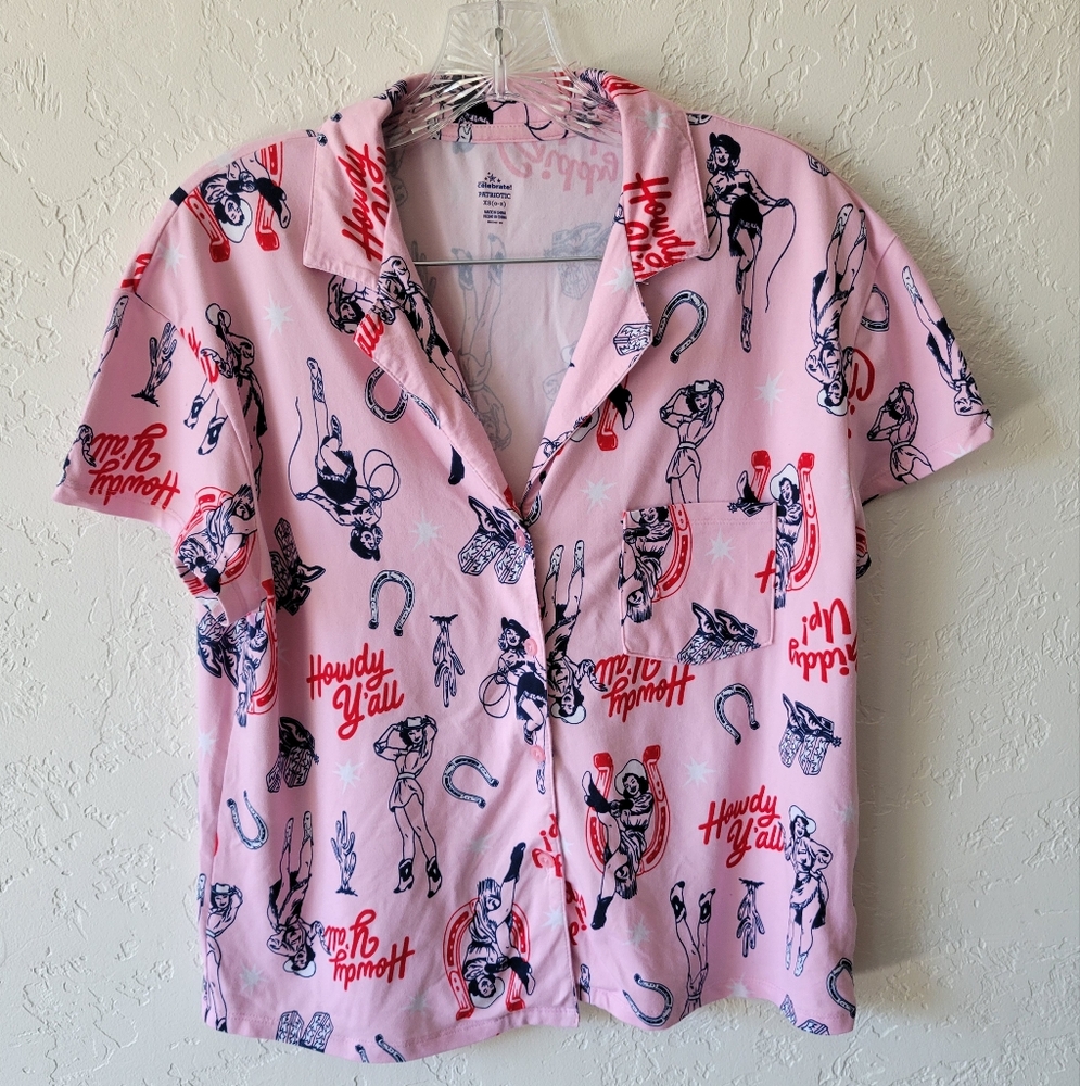 Pink Cowgirl Pajama Set With Pockets